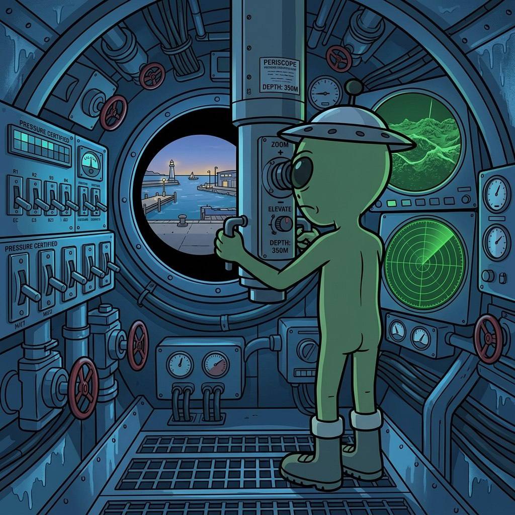 BOOTS operating a submarine periscope